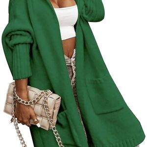 Green Women's Sweater Cardigan